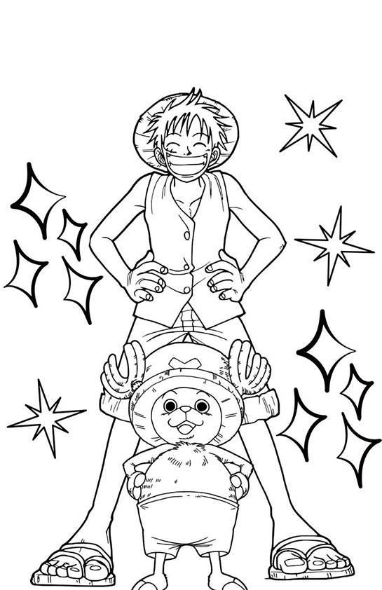 Luffy e Chopper Prontos para a Aventura