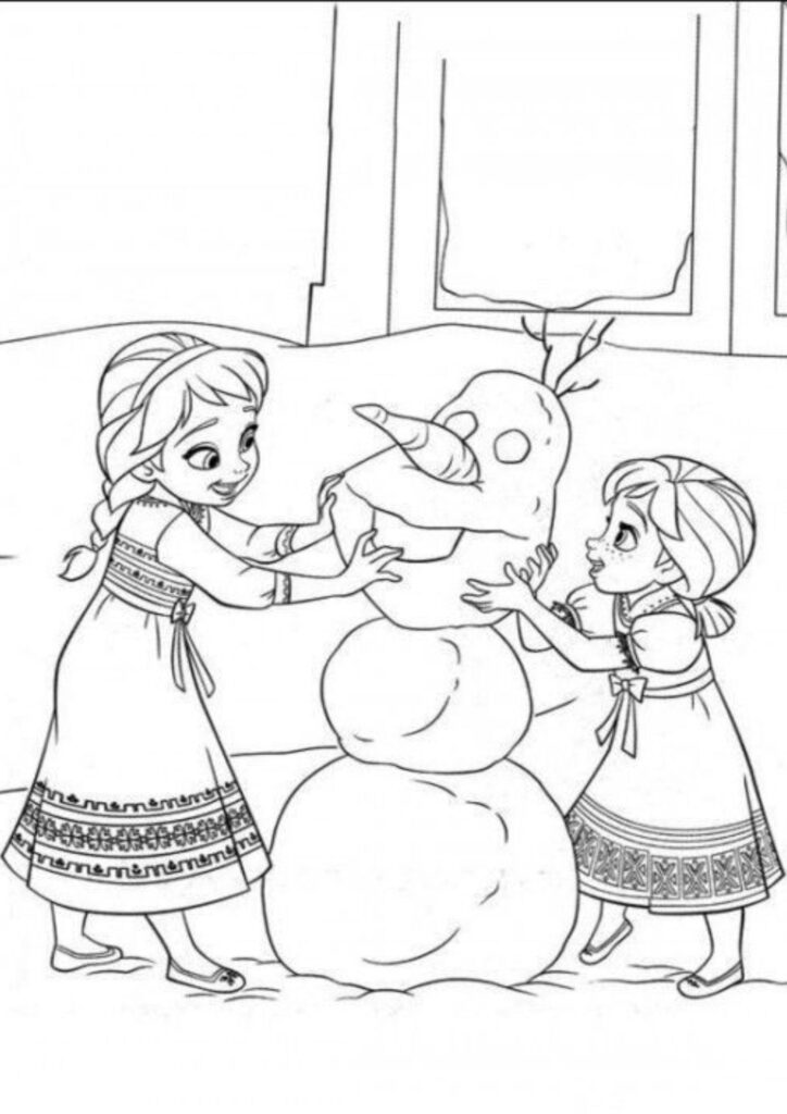 A Magia de Construir um Boneco de Neve com Elsa e Anna