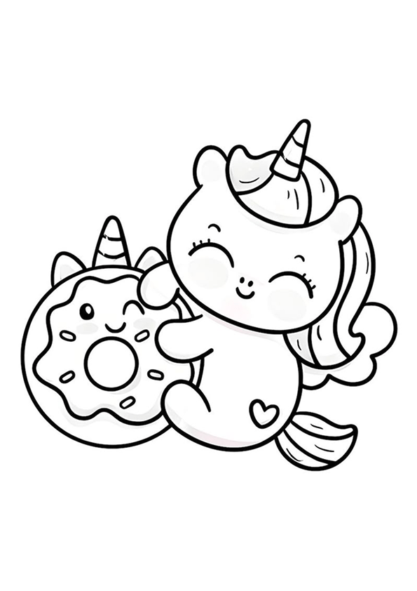 Magia de Cores: O Unicórnio e a Rosquinha Encantados