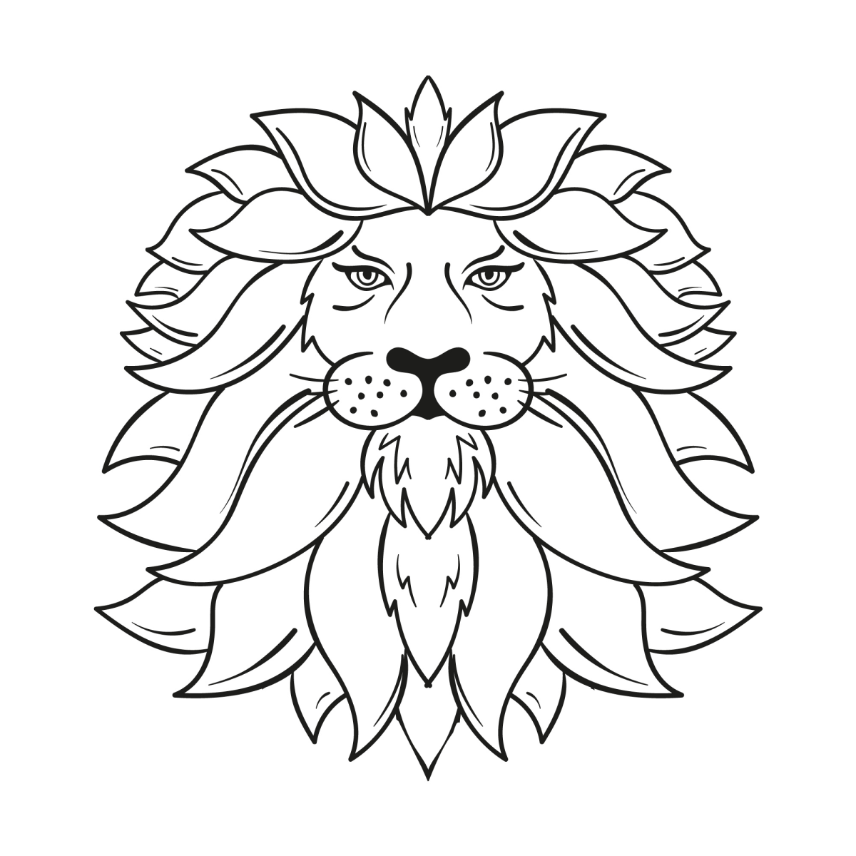 Majestic Lion Mandala