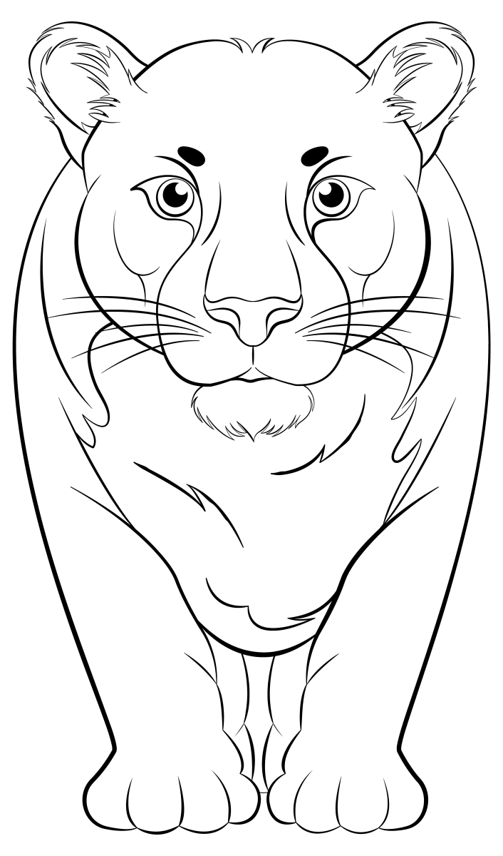 Majestic Lioness Coloring Page
