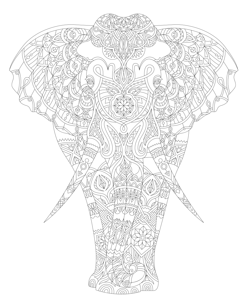 Mandala de Elefante: Uma Jornada de Cores