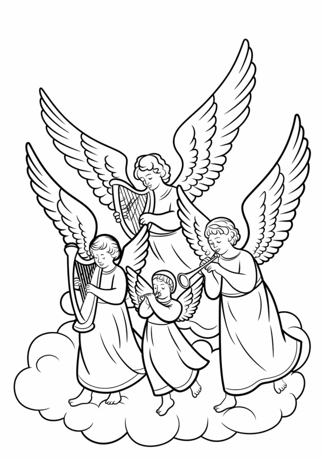 Melodia Celestial de Anjos Harmoniosos