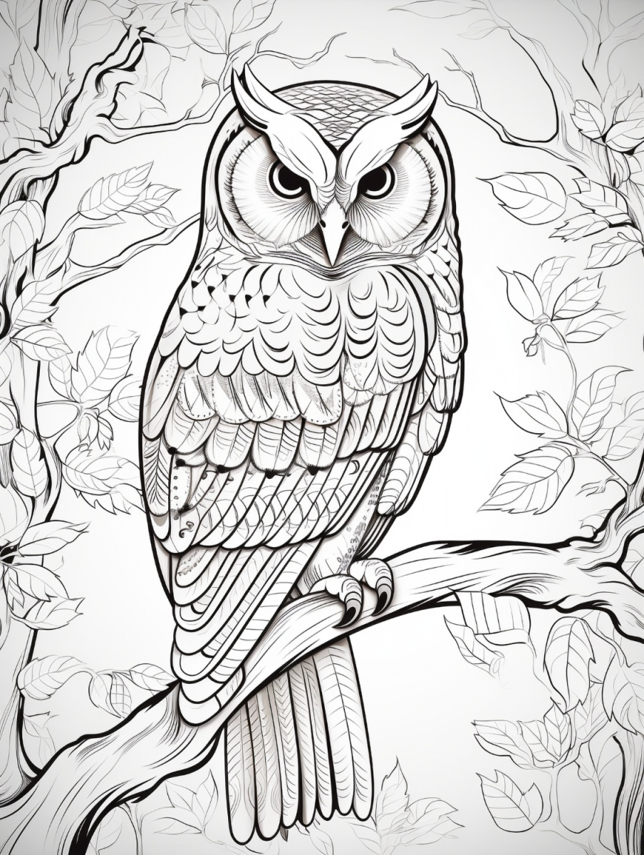 Mestre das Noites: A Arte de Colorir Corujas
