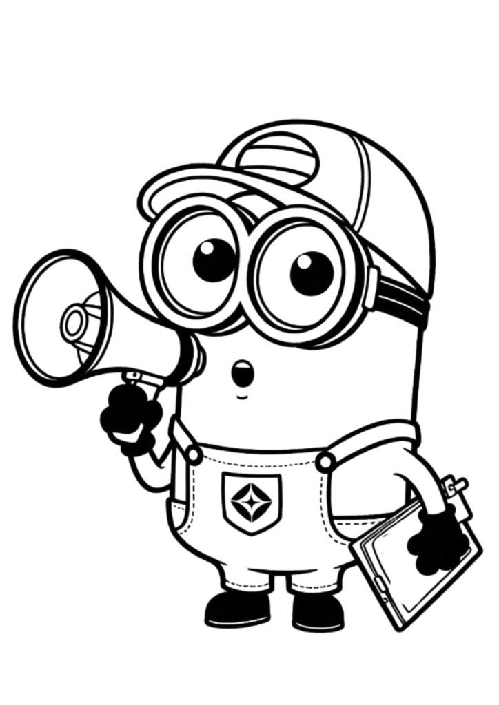 Minion Animado com Megafone