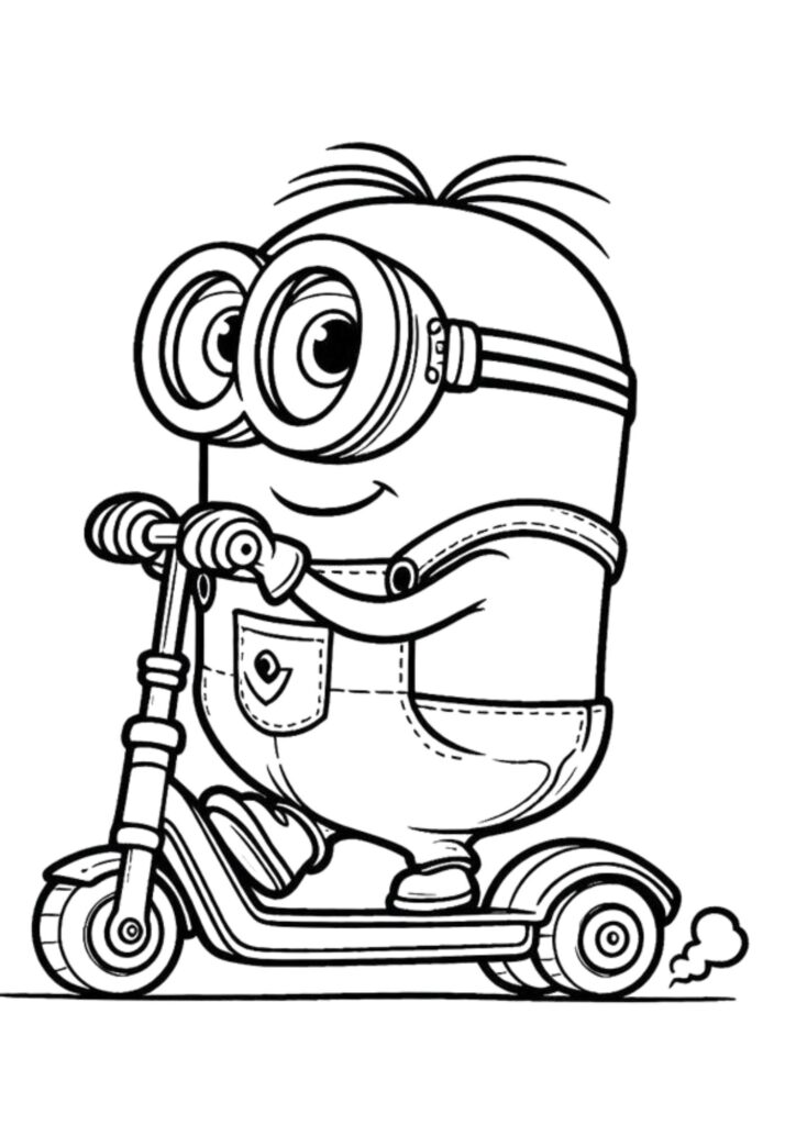 Minion em Aventura de Patinete