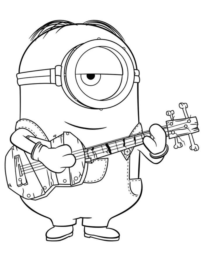 Minion Rock Star em Ação