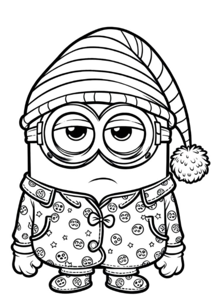Minion Encantador em Roupas de Inverno
