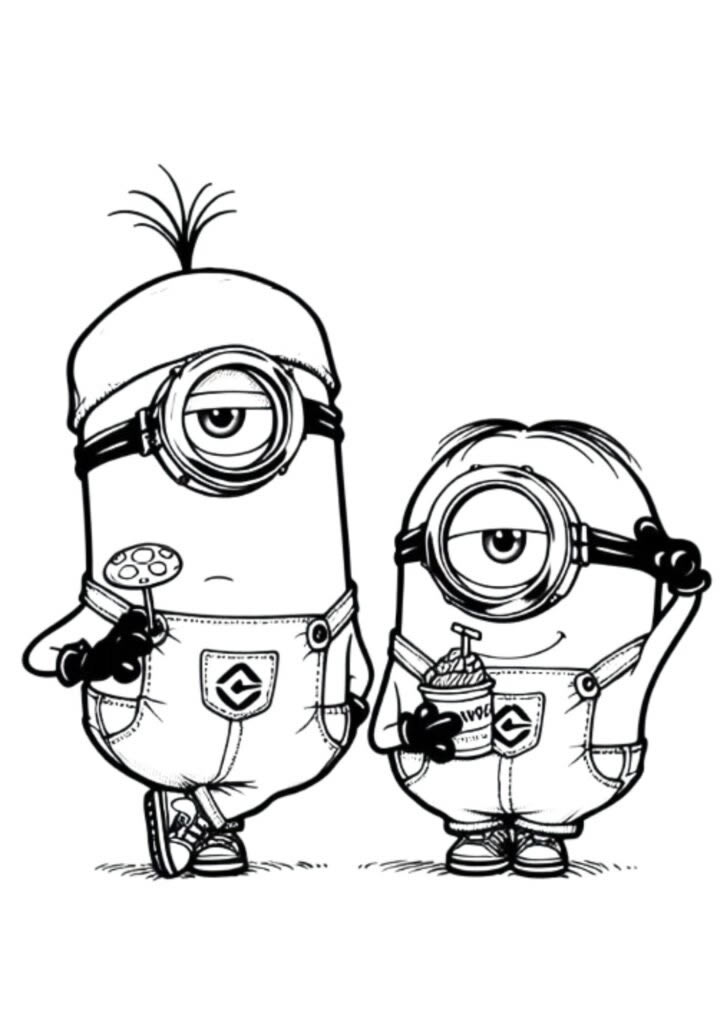 Minions Prontos para Diversão Colorida