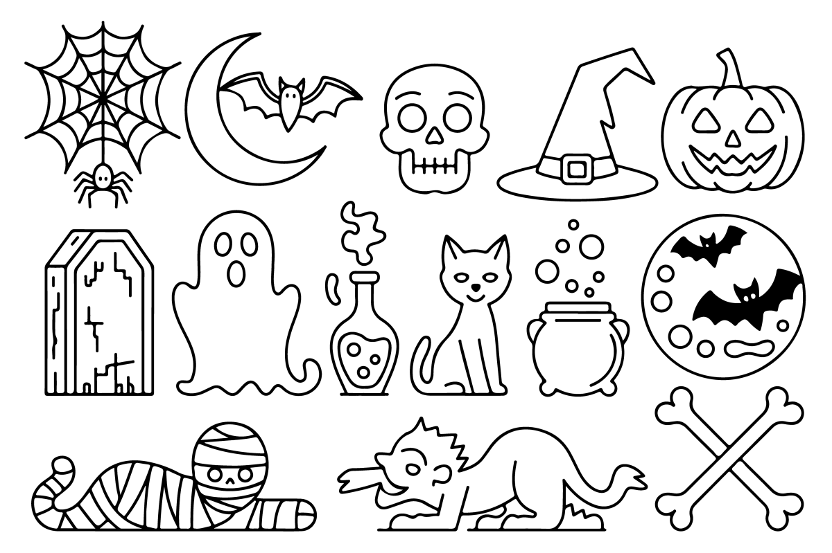 Mistérios de Halloween para Colorir