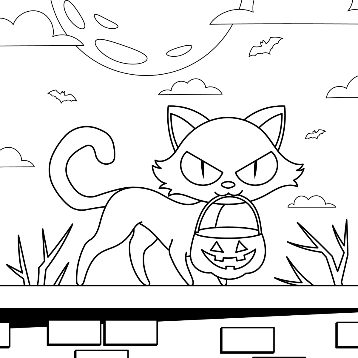 Noite de Halloween com Gatinho Místico