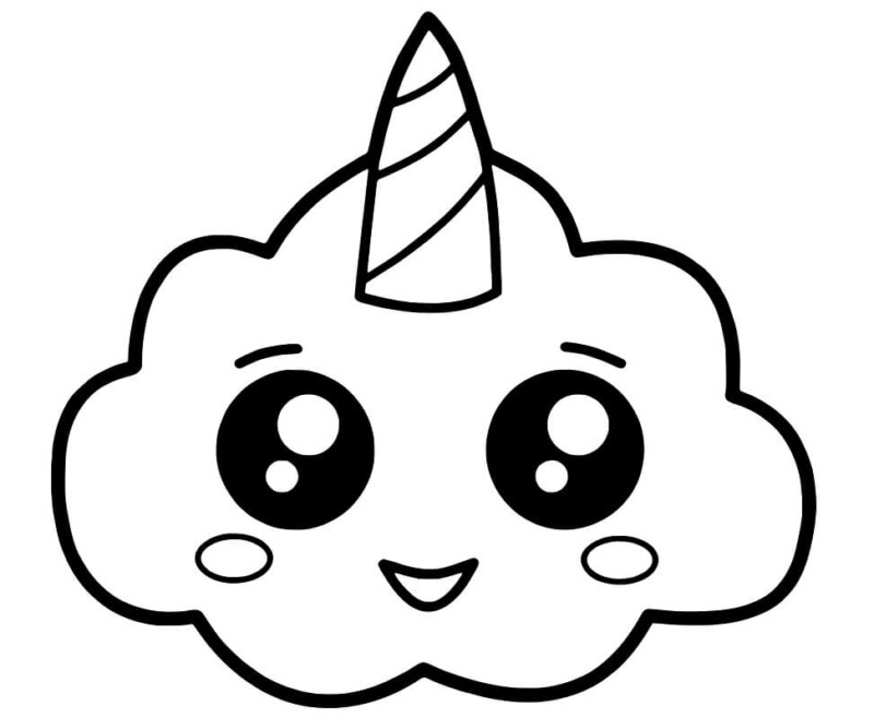 Nuvem Kawaii Unicórnio Encantado