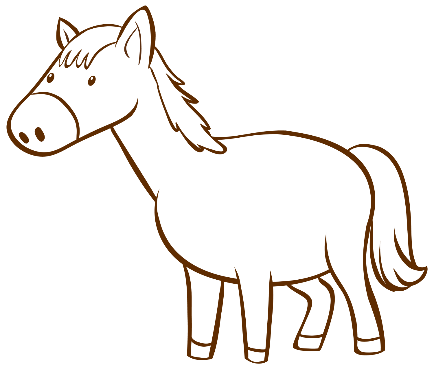 O Encantador Cavalo para Colorir