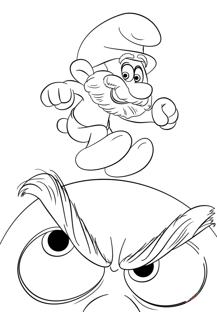 Papa Smurf vs Angry Birds: Uma Aventura Colorida