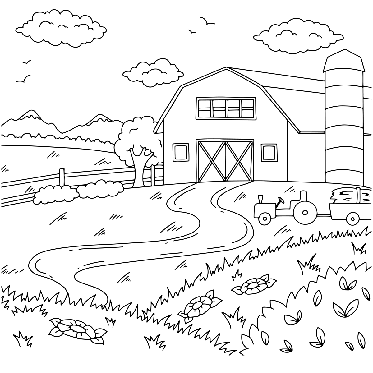 Paraíso da Fazendinha para Colorir