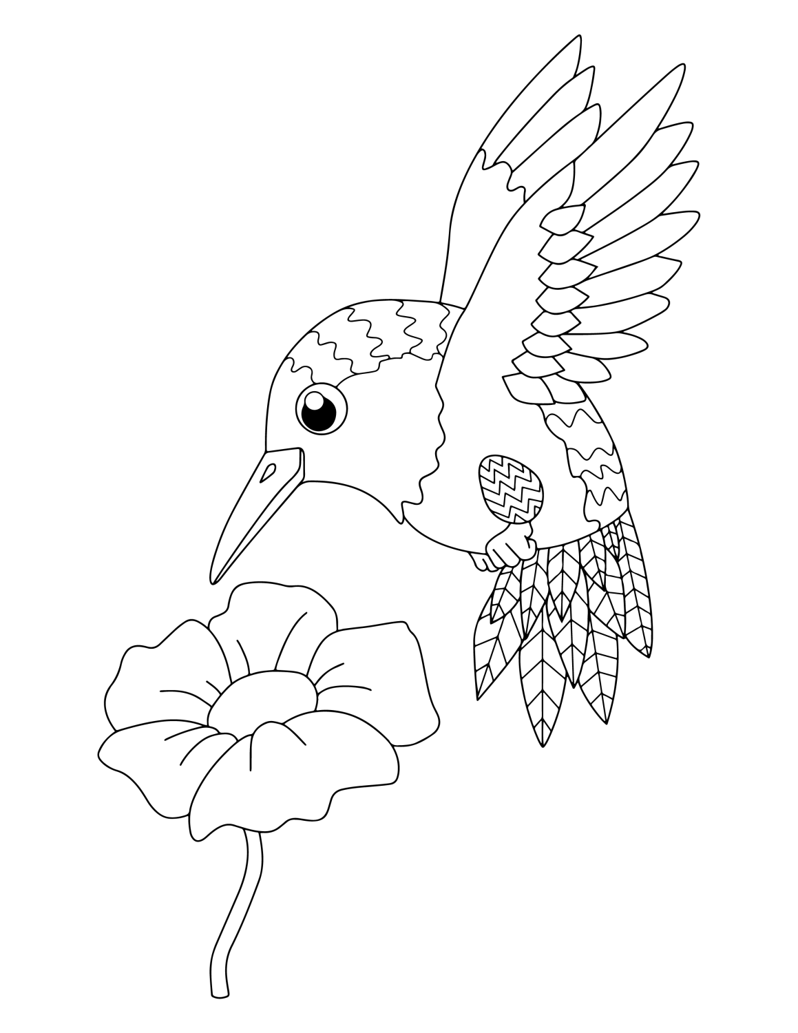 Pássaro e Flor Encantadora