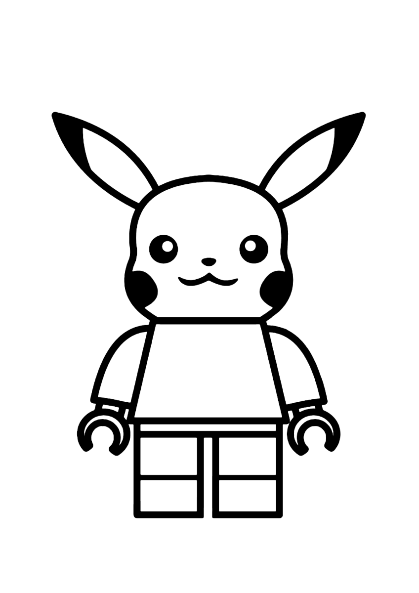Pikachu em Forma de Lego