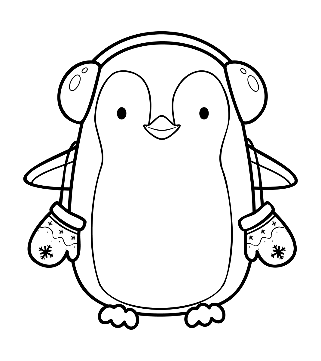 Pinguim Aconchegante Pronto para o Inverno