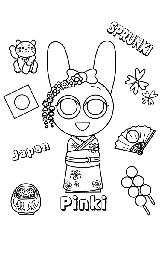 Pinki Explora o Mundo Sprunki no Japão
