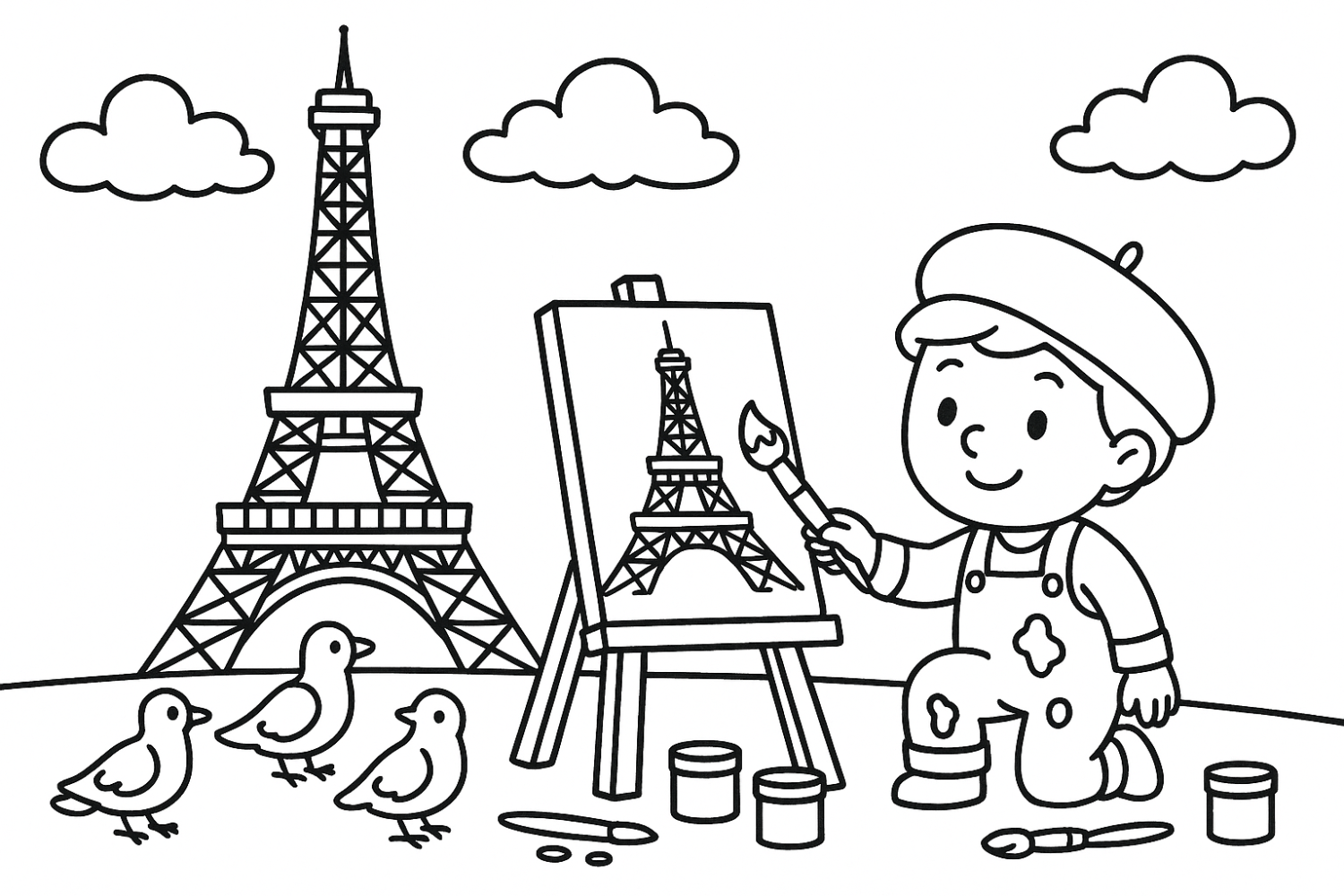 Pintando a Torre Eiffel