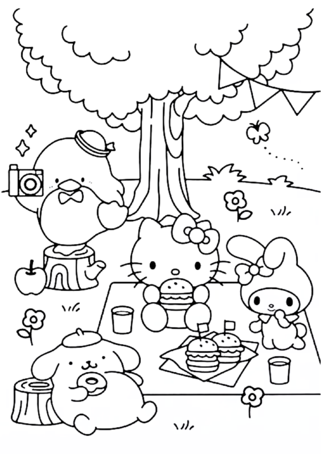 Piquenique Divertido com Hello Kitty e Amigos