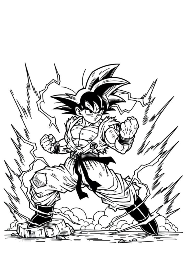 Poder Explosivo do Goku em Ação