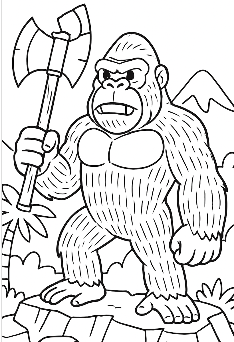 Potente King Kong com Machado