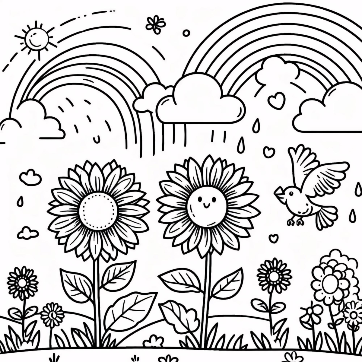 Primavera em Flores e Arco-íris