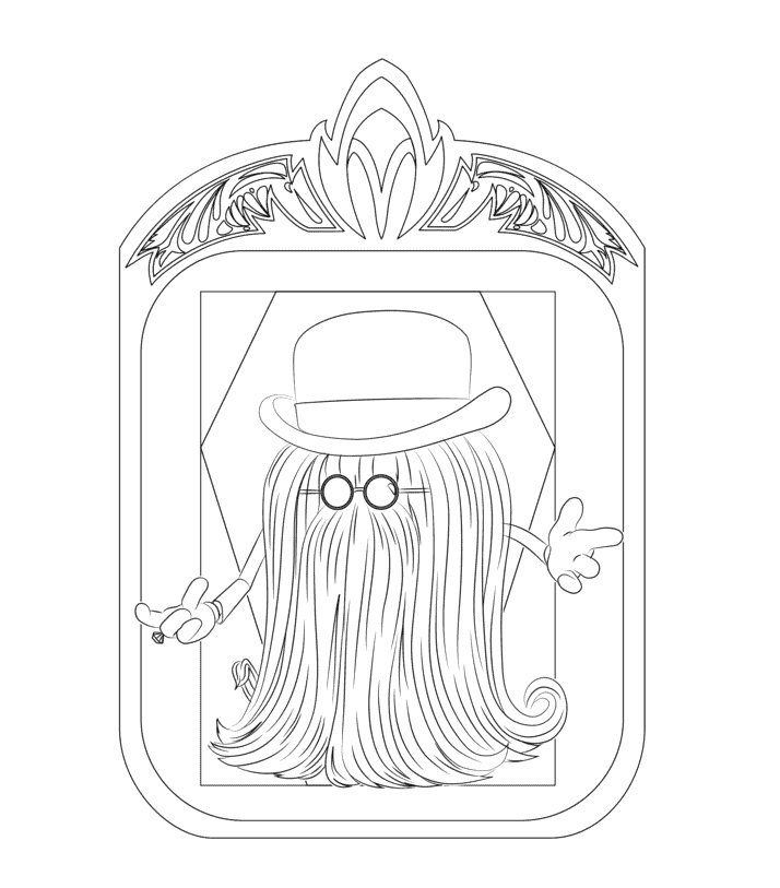 Desenho de Primo Itt na moldura para imprimir e colorir