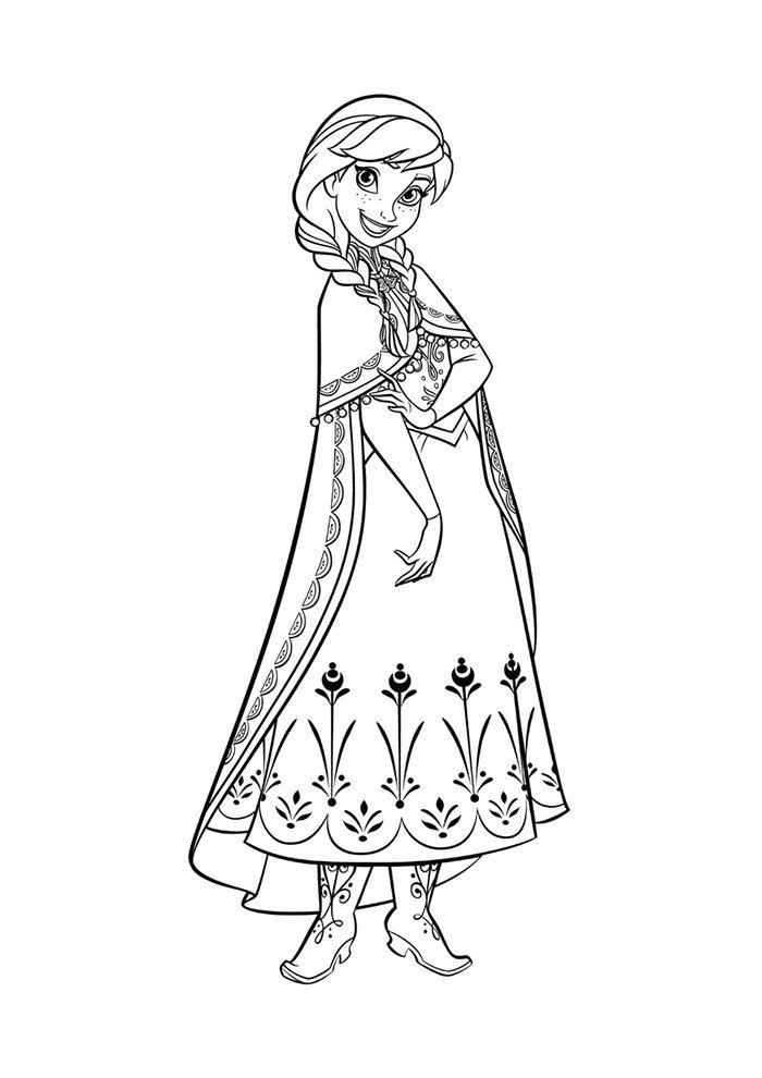 Princesa Elegante para Colorir