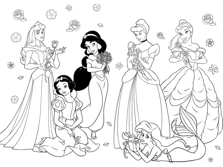 Princesas Encantadas para Colorir