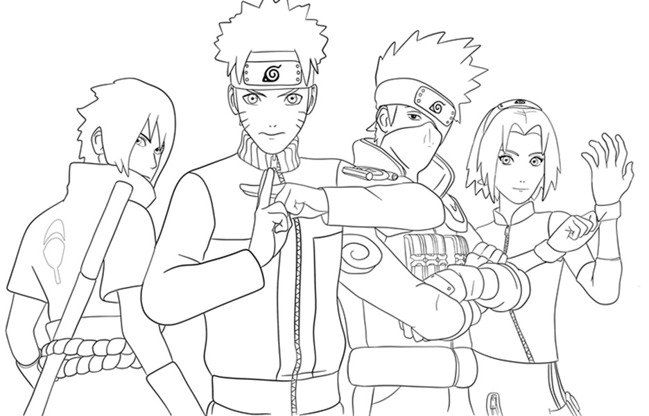 Quarteto de Konoha em Ação