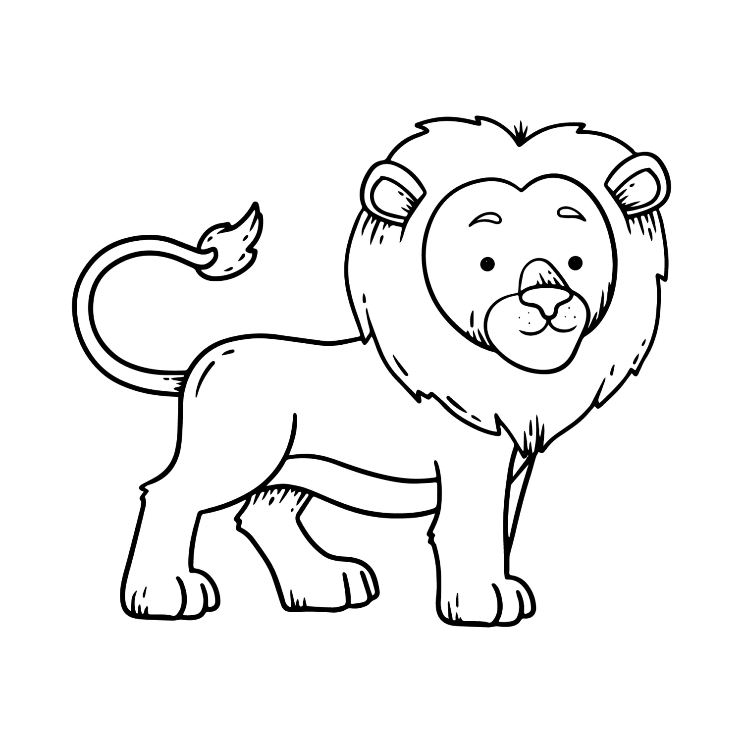 Rei da Savana para Colorir