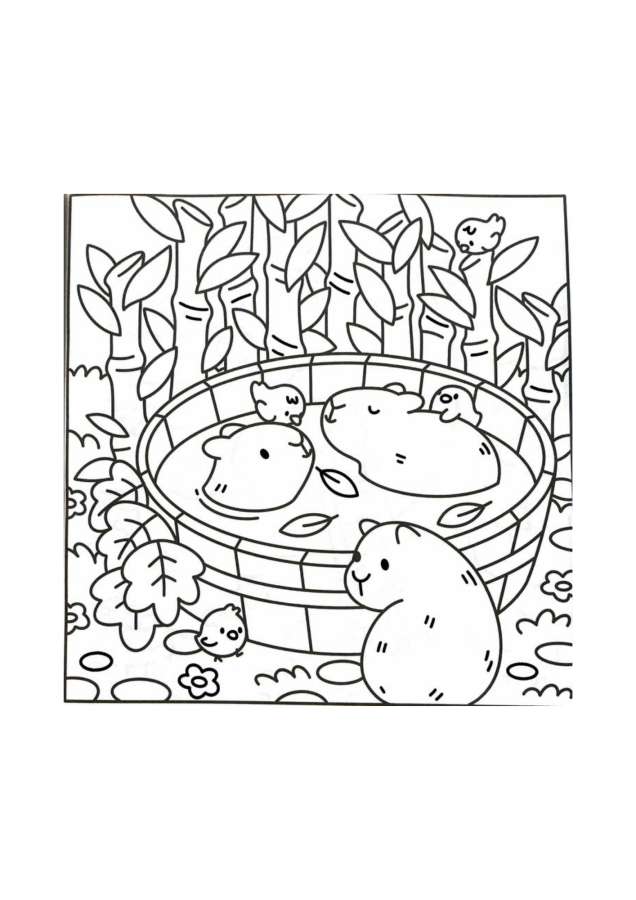 Relaxing Capybara Bath Time
