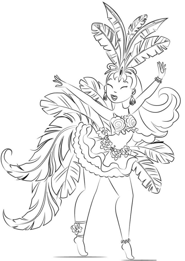 Celebration of Samba with a Joyful Dancer
