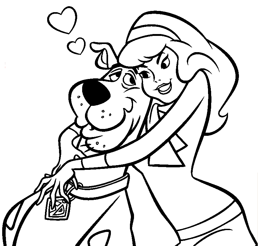 Scooby-Doo e Daphne em Uma Cena de Amizade