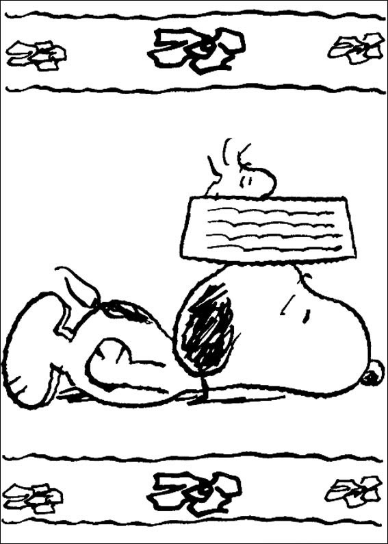Snoopy e Woodstock em Momento de Relaxamento