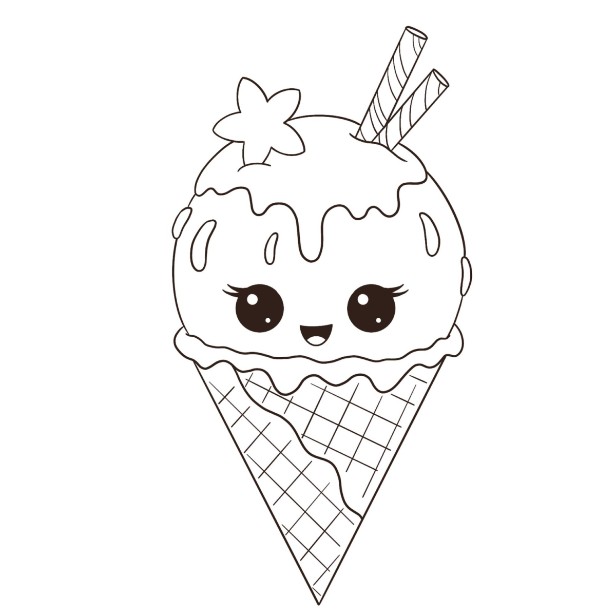 Sorvete Kawaii Encantador