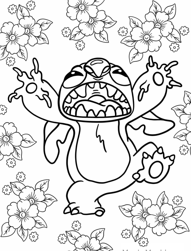 Stitch em uma Aventura Florescente