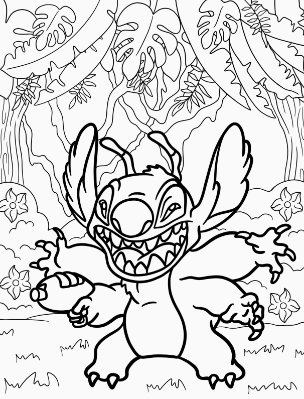 Stitch na Ilha Tropical