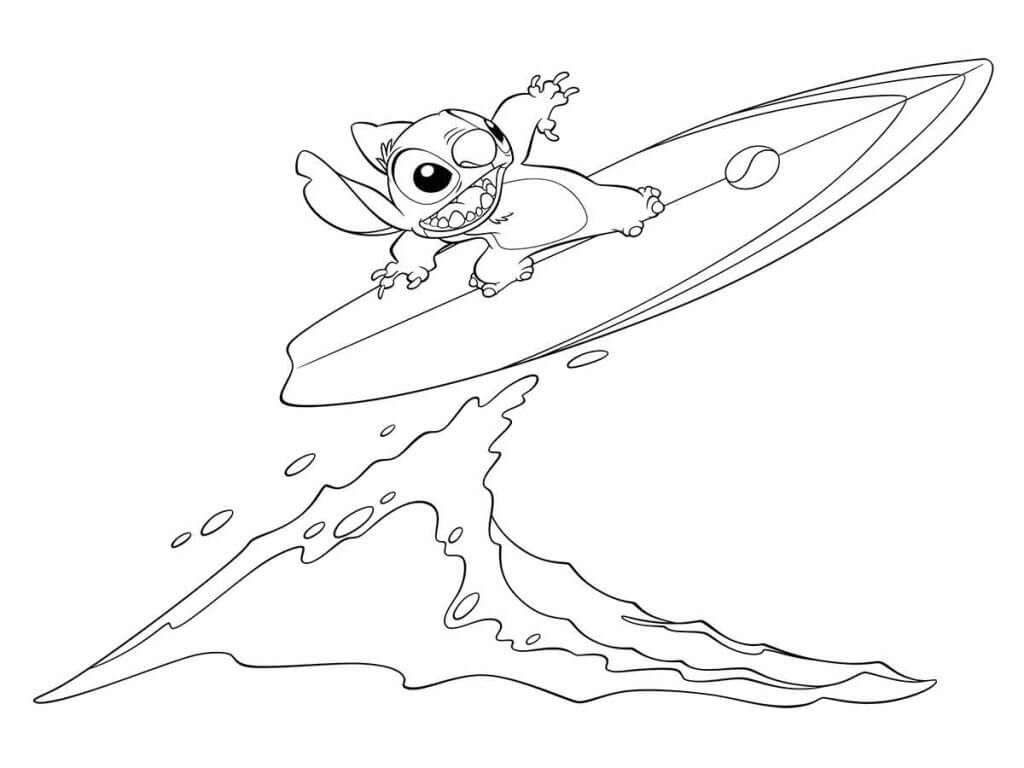 Stitch Surfa nas Ondas