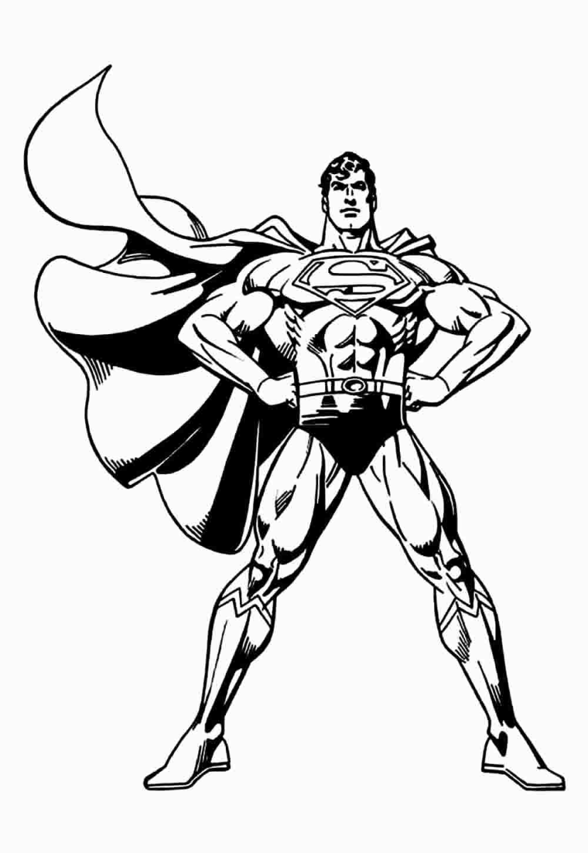 Superman Pronto para Colorir: Um Ícone dos Quadrinhos