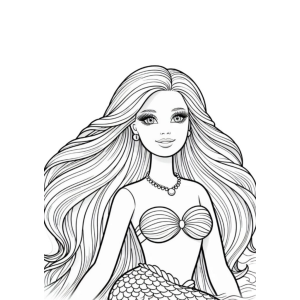 A Belíssima Sereia para Colorir