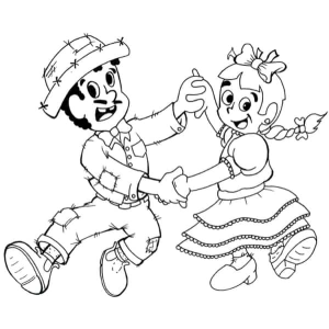 A Dança da Quadrilha com Personagens Icônicos