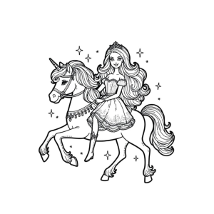 A Princesa Encantada e Seu Unicórnio Mágico