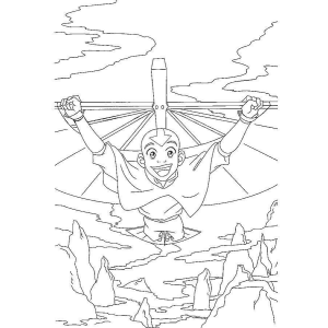 Aang sobrevoa os céus: Uma aventura mística