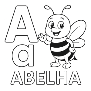 A de Abelha para Colorir