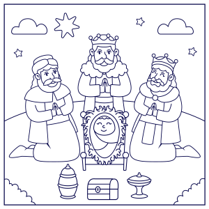Adoração dos Reis Magos na Natividade