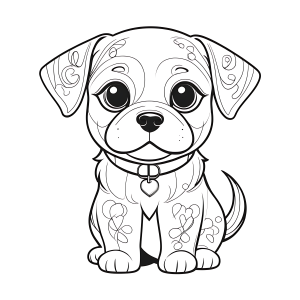 Adorável Filhote para Colorir