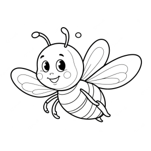 Alegre Abelhinha para Colorir